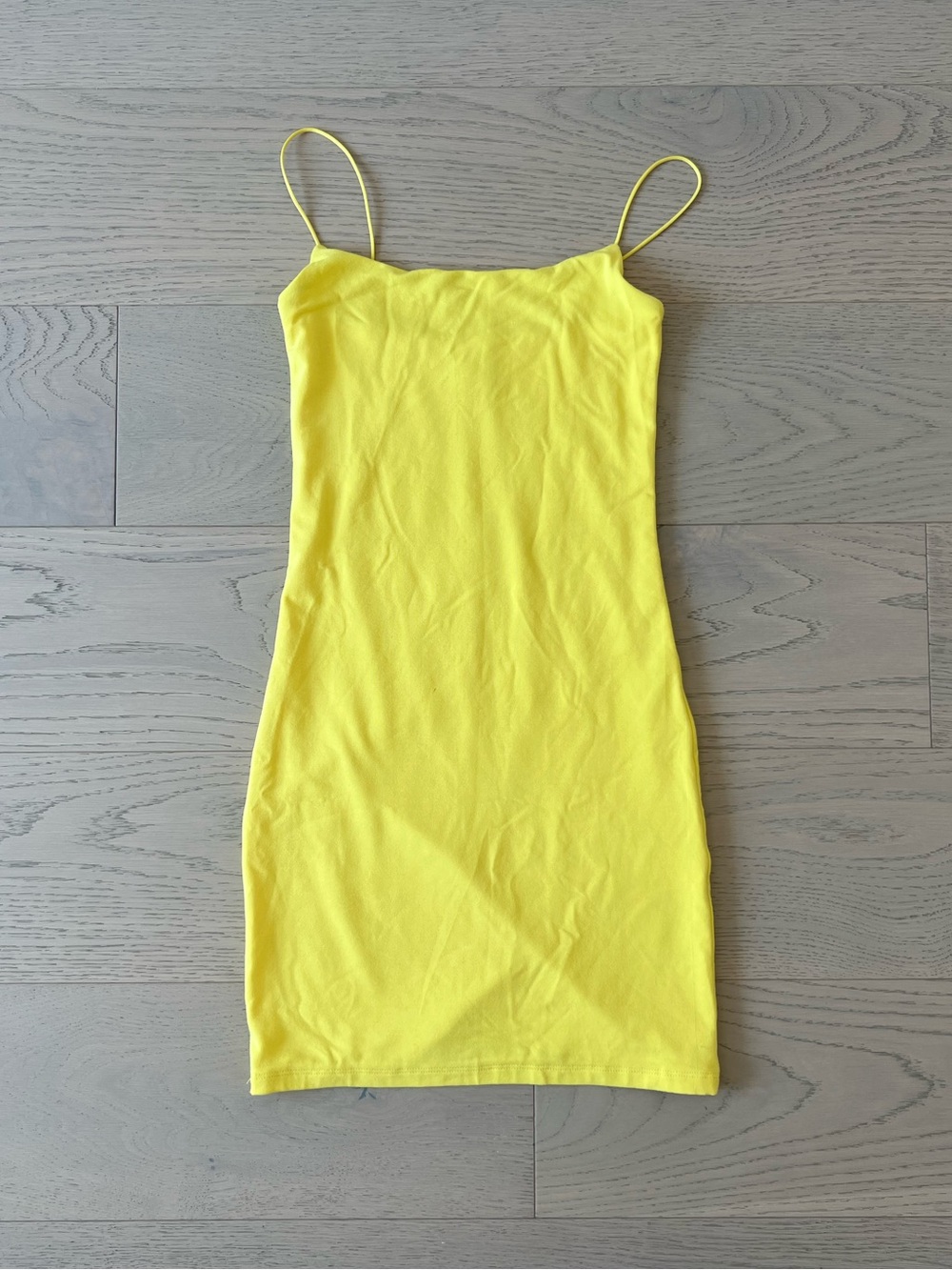 Wilfred Sunny Yellow Spaghetti-Strap Mini Dress